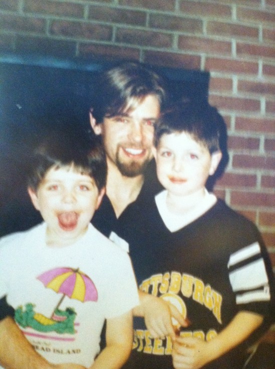 Steve Kaczynski (center) with Aaron (left) and Steven Jr. (right)